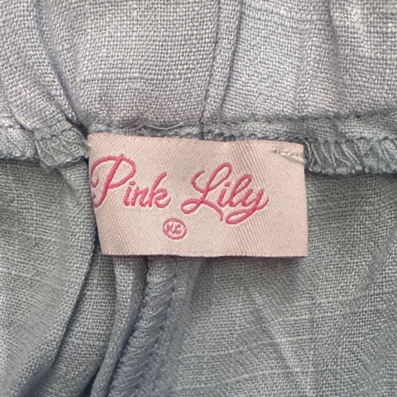 Pink Lily Soft light blue High Waist Bow Shorts - Picture 3 of 10